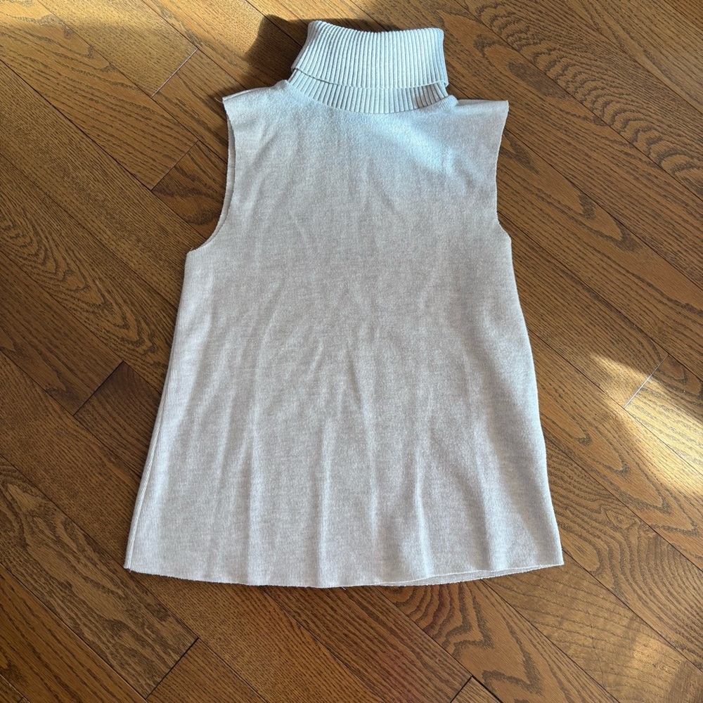 ZARA I Sleeveless Ribbed Turtleneck Top
